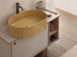 owalna kolorowa umywalka ceramiczna ceramika cielo