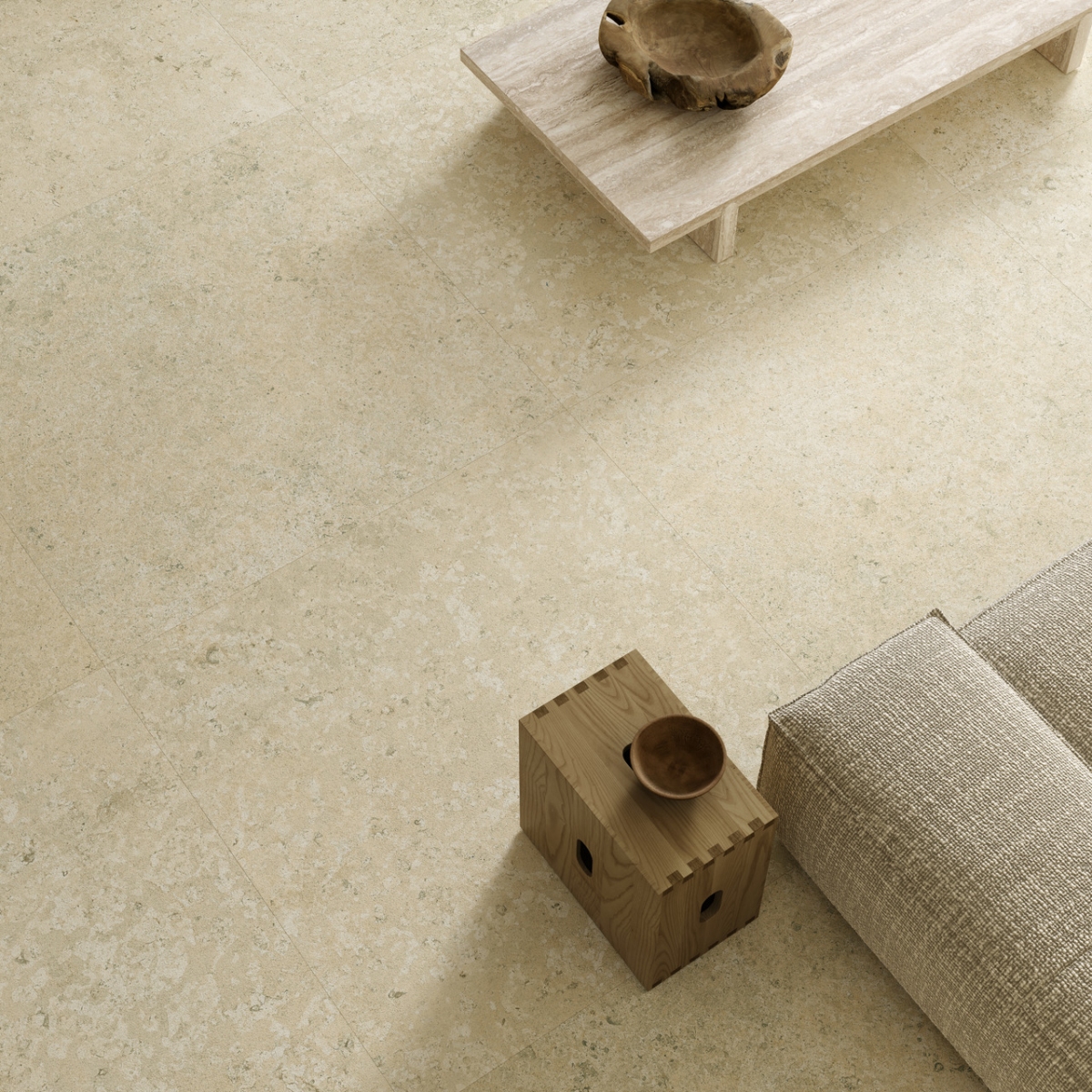 ariostea, crema luna, włoskie płytki, włoski design, włoska ceramika, nowoczesne płytki, beige płytki, płyty wielkoformatowe, płytki jak kamień, like a stone